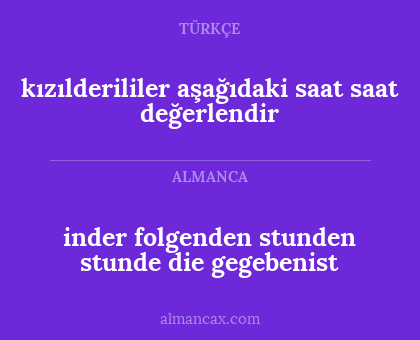 inder folgenden stunden stunde die gegebenist - kızılderililer aşağıdaki saat saat değerlendir