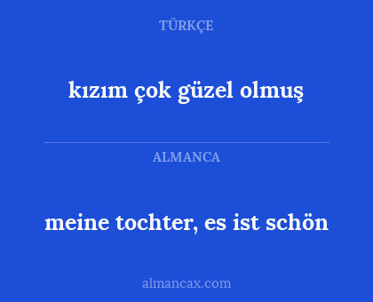 kızım çok güzel olmuş - meine tochter, es ist schön