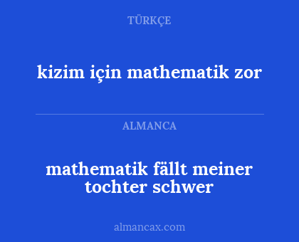 kizim için mathematik zor - mathematik fällt meiner tochter schwer