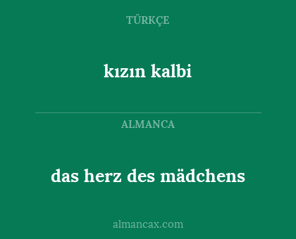 kızın kalbi - das herz des mädchens