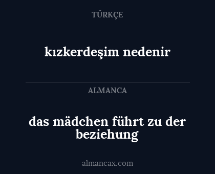 kızkerdeşim nedenir - das mädchen führt zu der beziehung
