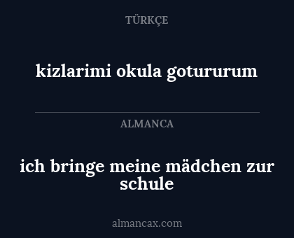 ich bringe meine mädchen zur schule - kizlarimi okula gotururum