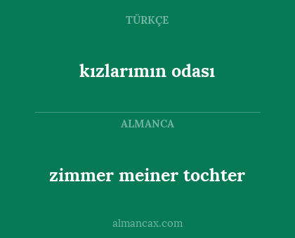 kızlarımın odası - zimmer meiner tochter