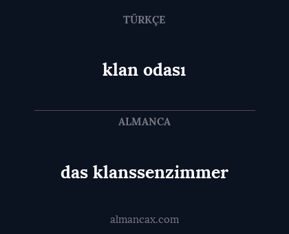 das klanssenzimmer - klan odası