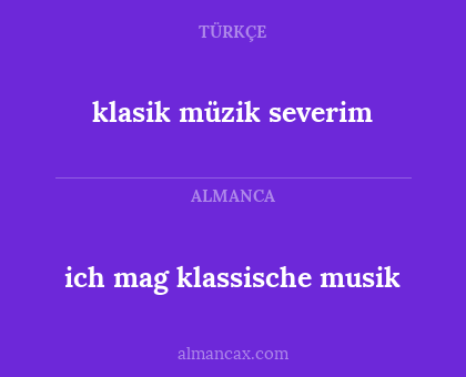 ich mag klassische musik - klasik müzik severim
