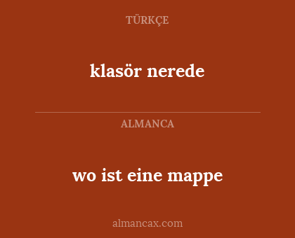 klasör nerede - wo ist eine mappe