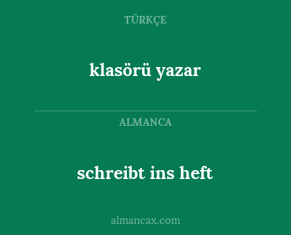 schreibt ins heft - klasörü yazar