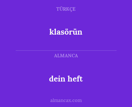 klasörün - dein heft