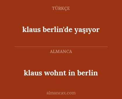 klaus wohnt in berlin - klaus berlin'de yaşıyor