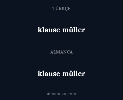 klause müller - klause müller
