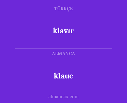 klavır - klaue