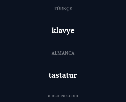 tastatur - klavye