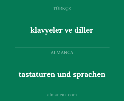klavyeler ve diller - tastaturen und sprachen