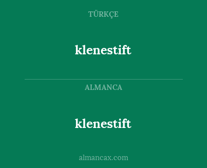 klenestift - klenestift
