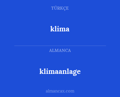 klima - klimaanlage