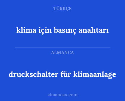 klima için basınç anahtarı - druckschalter für klimaanlage