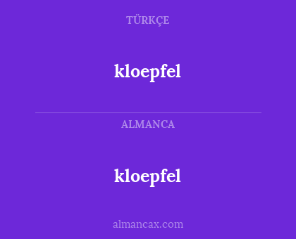 kloepfel - kloepfel