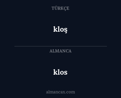 klos - kloş