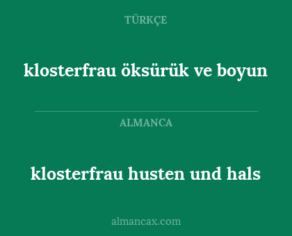 klosterfrau husten und hals - klosterfrau öksürük ve boyun