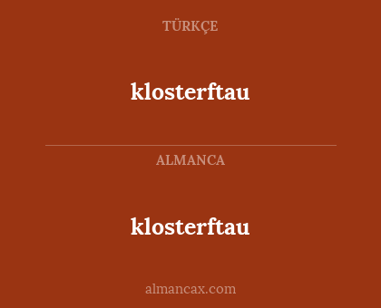 klosterftau - klosterftau