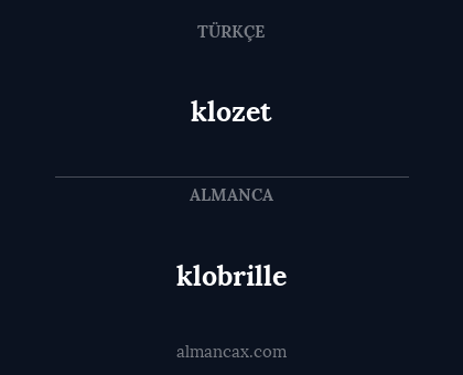 klobrille - klozet
