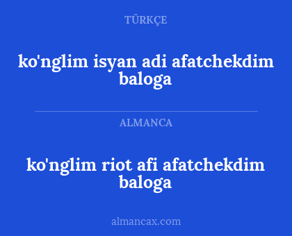 ko'nglim isyan adi afatchekdim baloga - ko'nglim riot afi afatchekdim baloga