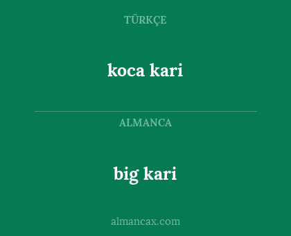 koca kari - big kari