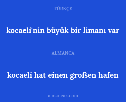 kocaeli hat einen großen hafen - kocaeli'nin büyük bir limanı var