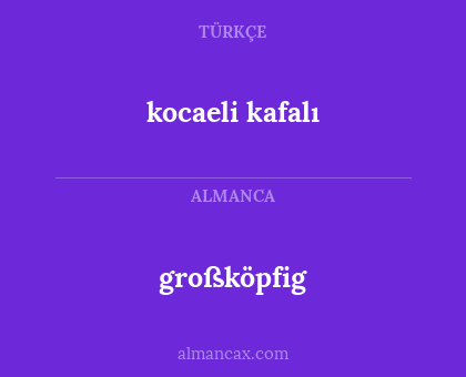 kocaeli kafalı - großköpfig