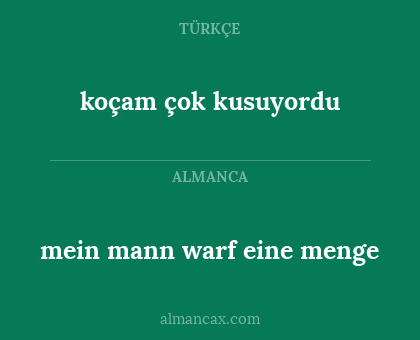mein mann warf eine menge - koçam çok kusuyordu