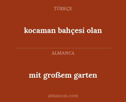 mit großem garten - kocaman bahçesi olan
