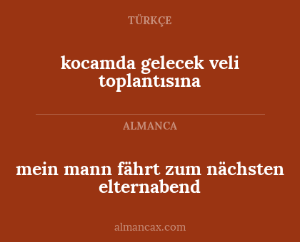 kocamda gelecek veli toplantısına - mein mann fährt zum nächsten elternabend