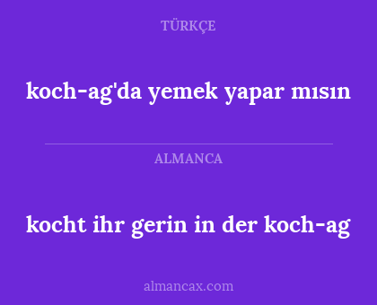 koch-ag'da yemek yapar mısın - kocht ihr gerin in der koch-ag