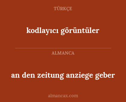 kodlayıcı görüntüler - an den zeitung anziege geber