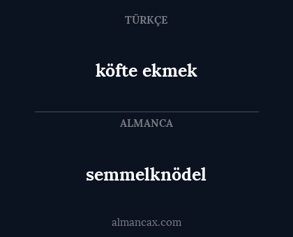 köfte ekmek - semmelknödel
