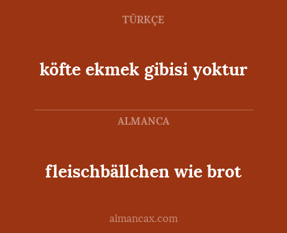 fleischbällchen wie brot - köfte ekmek gibisi yoktur