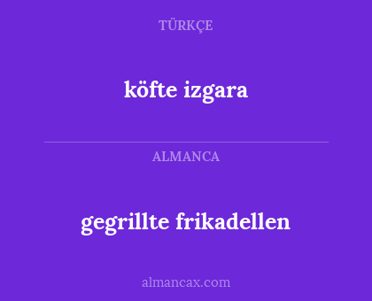 gegrillte frikadellen - köfte izgara