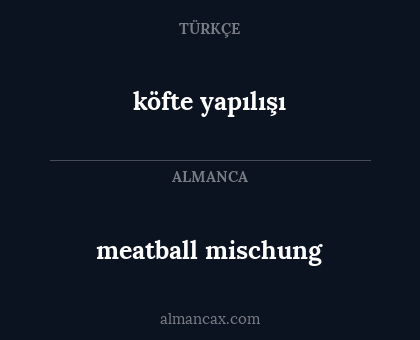 köfte yapılışı - meatball mischung