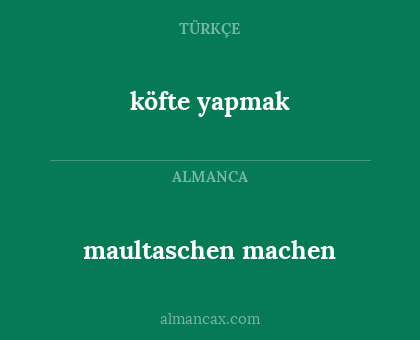 köfte yapmak - maultaschen machen