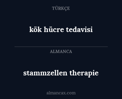kök hücre tedavisi - stammzellen therapie