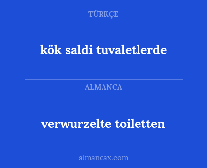 kök saldi tuvaletlerde - verwurzelte toiletten