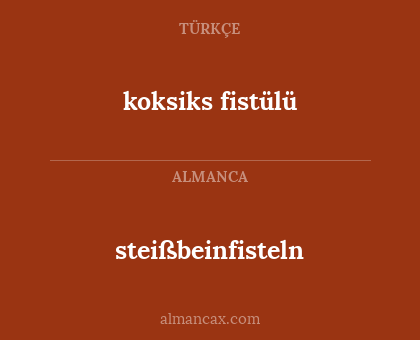 steißbeinfisteln - koksiks fistülü