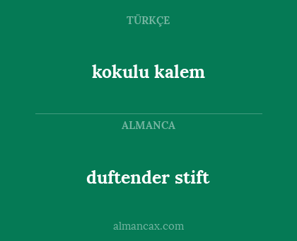 kokulu kalem - duftender stift