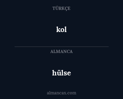 hülse - kol