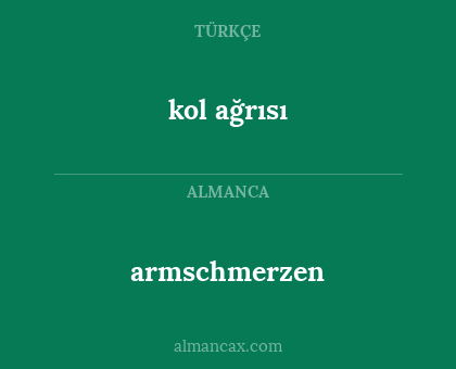kol ağrısı - armschmerzen