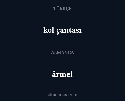 kol çantası - ärmel