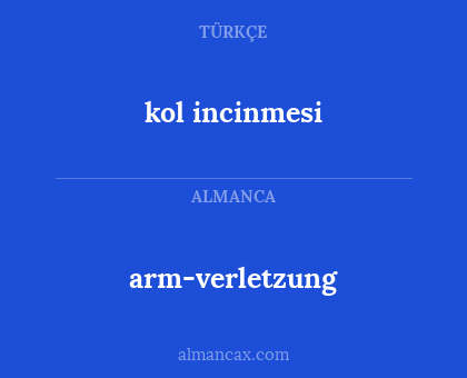arm-verletzung - kol incinmesi
