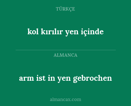 kol kırılır yen içinde - arm ist in yen gebrochen