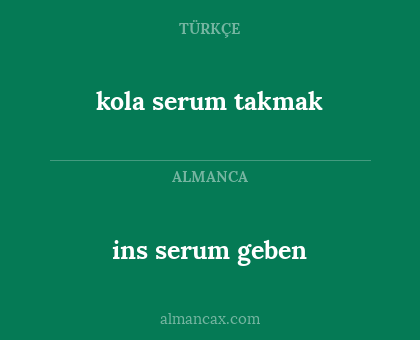 ins serum geben - kola serum takmak