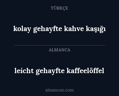 leicht gehayfte kaffeelöffel - kolay gehayfte kahve kaşığı
